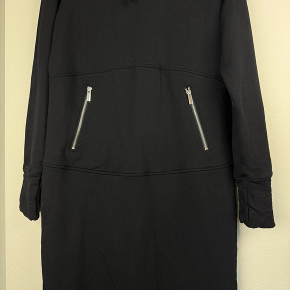 Marcella NYC Black Elba Sweatshirt Maxi Dress Hoodie - Picture 8 of 16